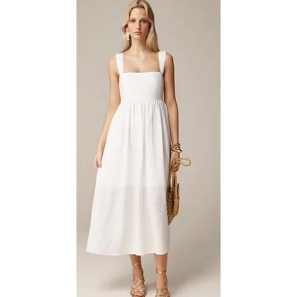 J. Crew Dresses & Skirts - J.Crew‎ Indigo Linen Midi Dress Size 18